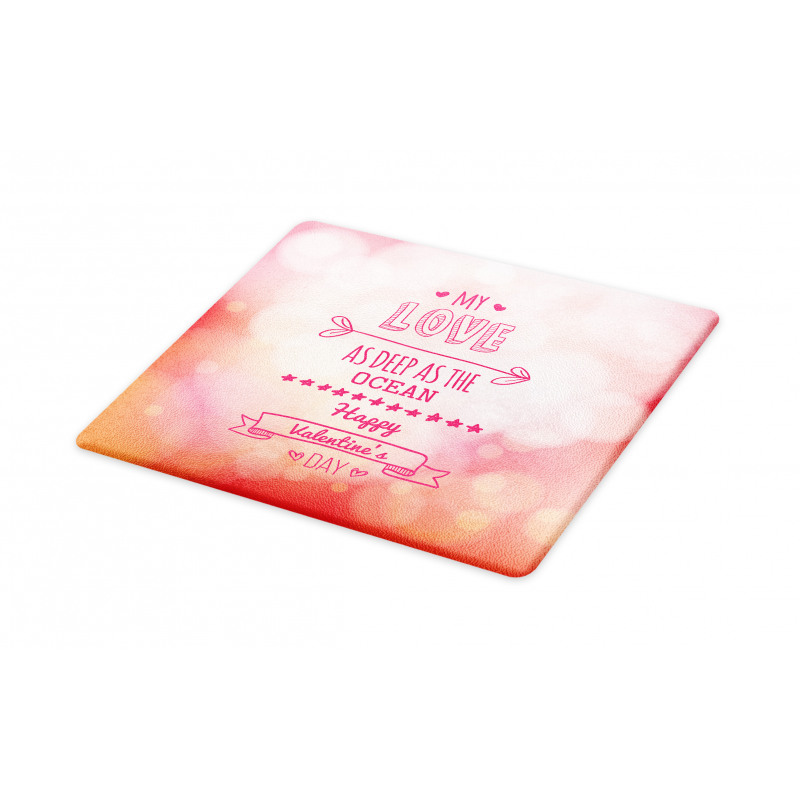 Pink Love Story Cutting Board