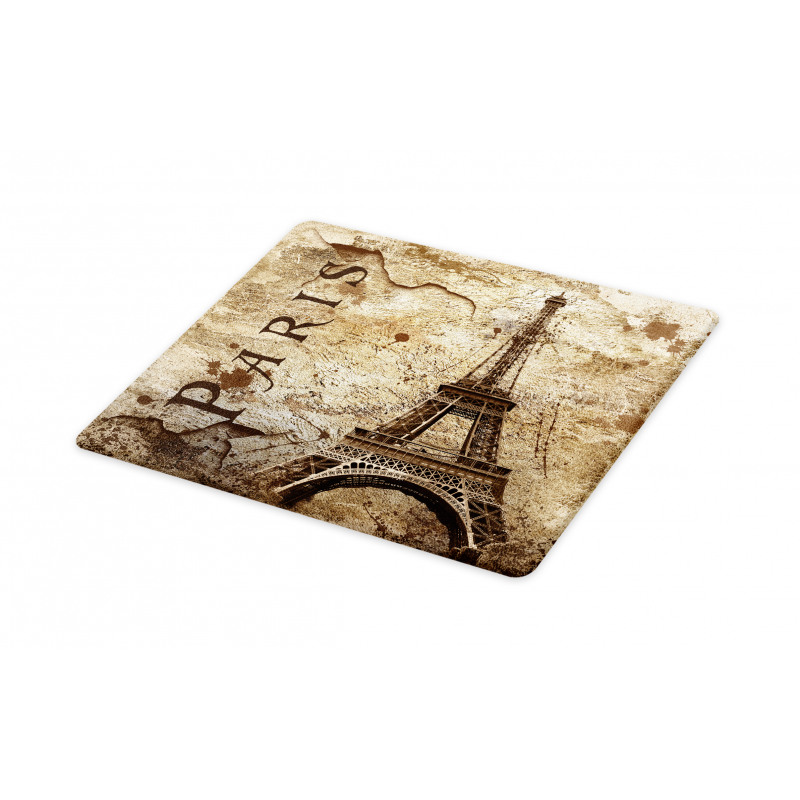 Eiffel Tower on Grunge Wall Cutting Board