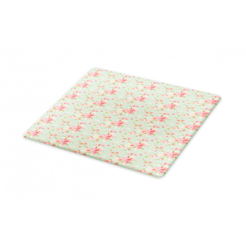 Retro Spring Blossoms Cutting Board