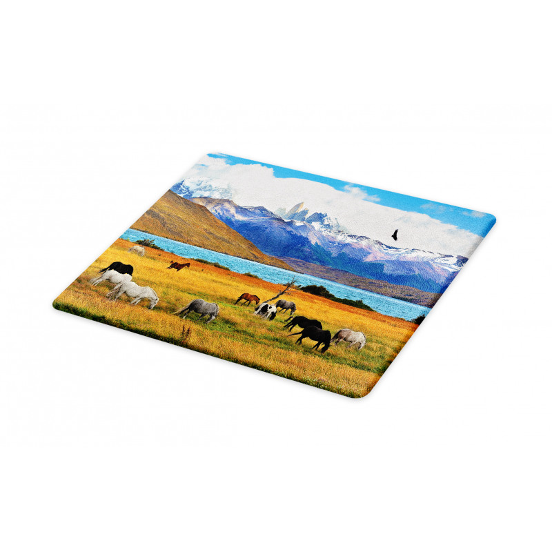 Farm Horse in Mountain Cutting Board