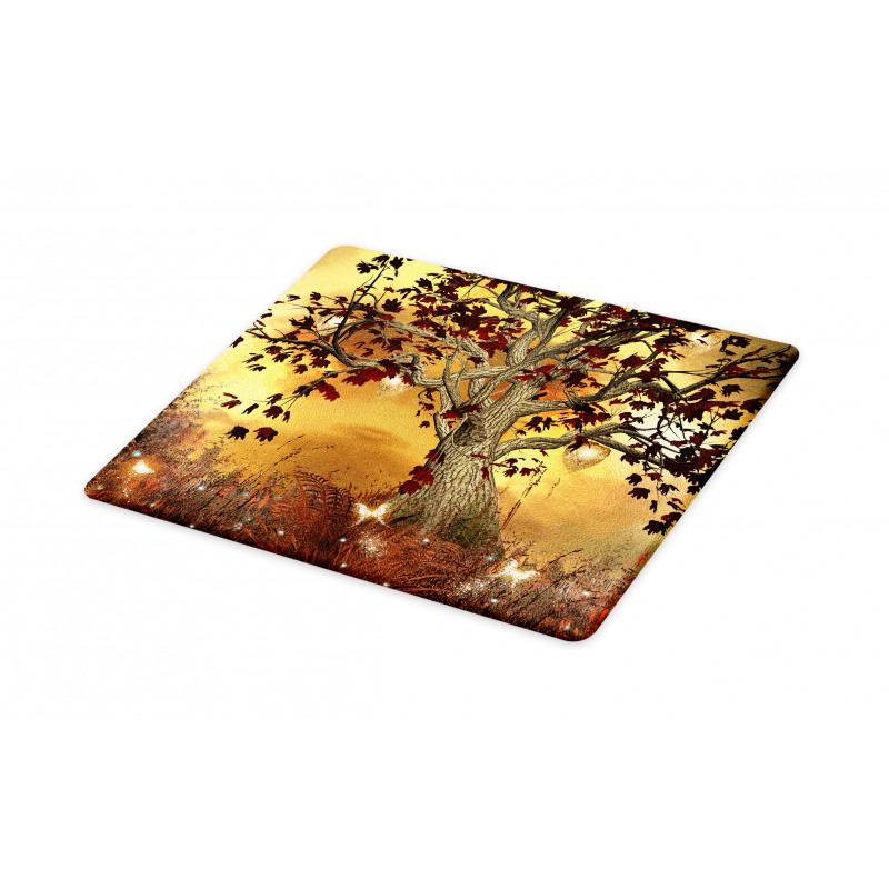 Tree Earthy Color Tones Cutting Board