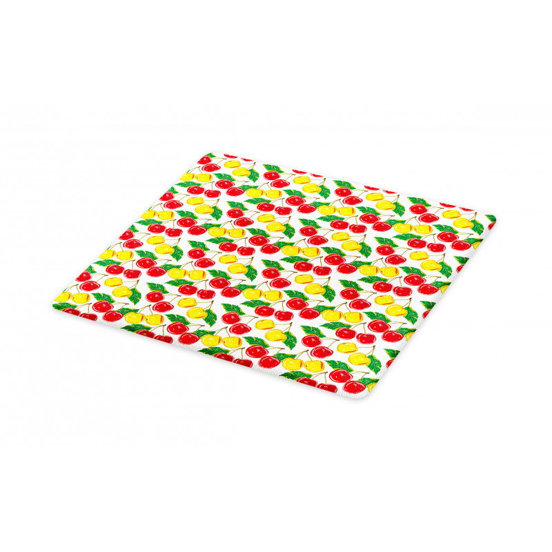 Graphic Colored Cherries Cutting Board