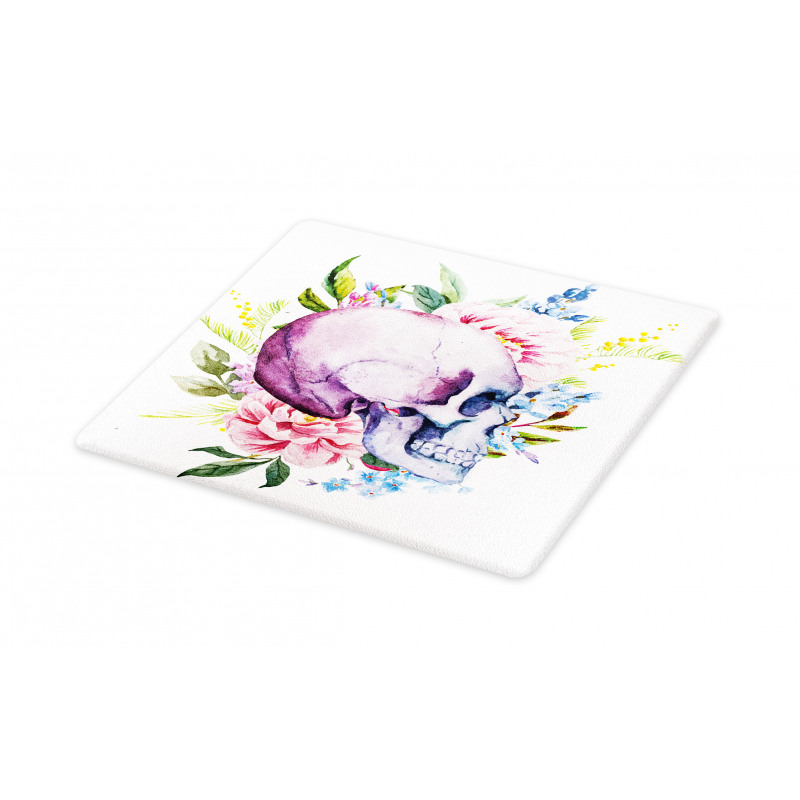 Abstract Skull Flowers Cutting Board