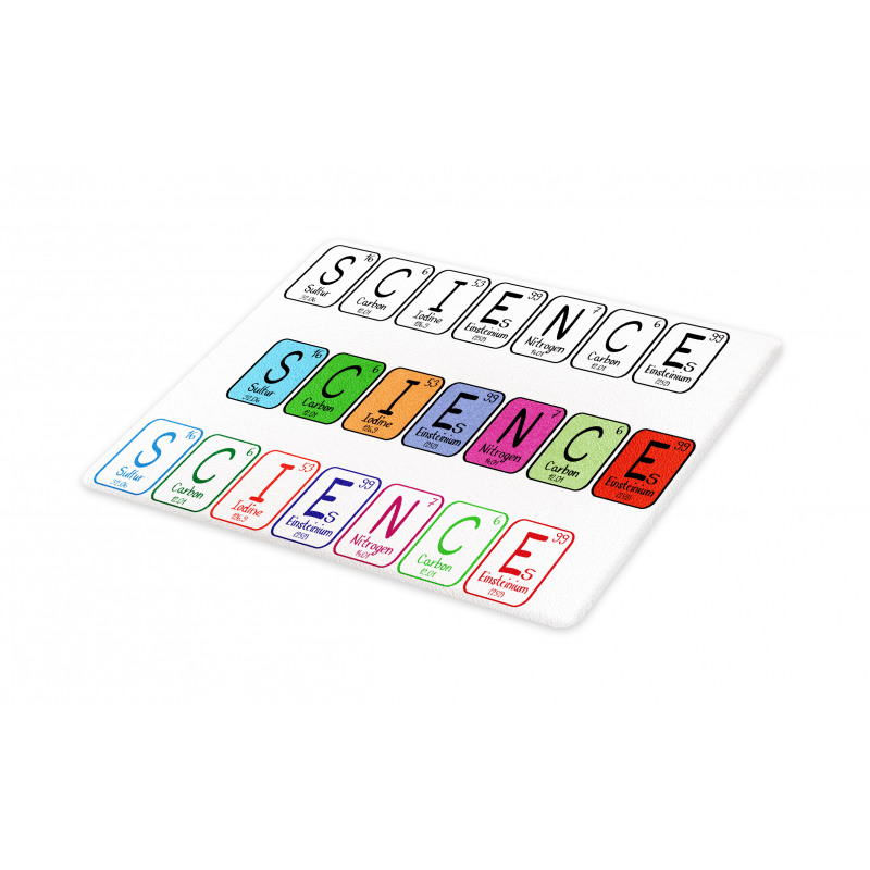 Science Letters Cutting Board