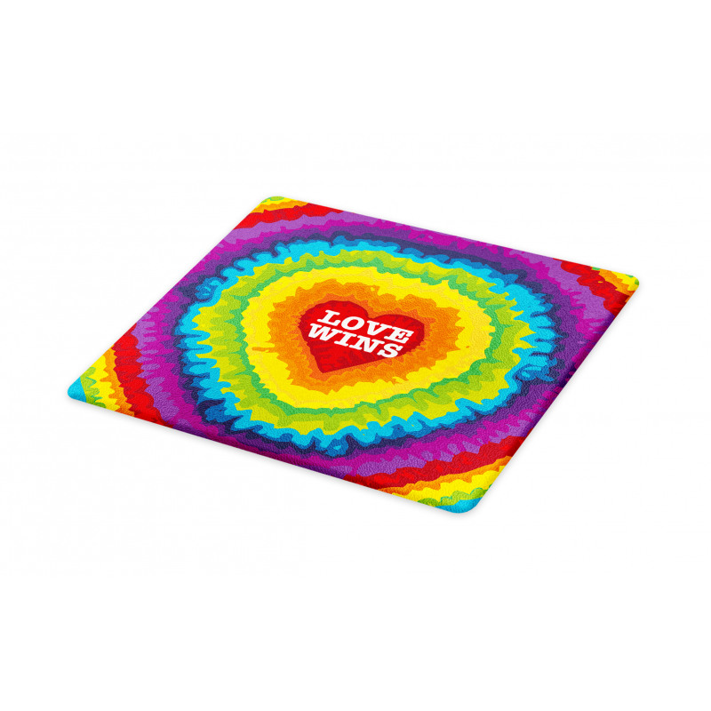 Love Wins Tie Dye Effect Cutting Board