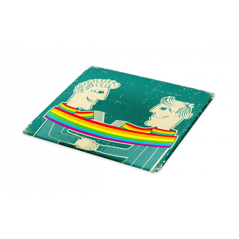 Gay Couple with Scarf Cutting Board