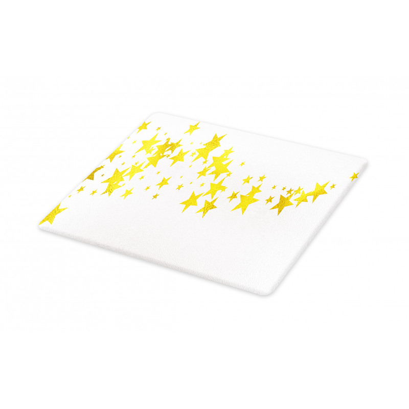 Yellow Shade Modern Stars Cutting Board