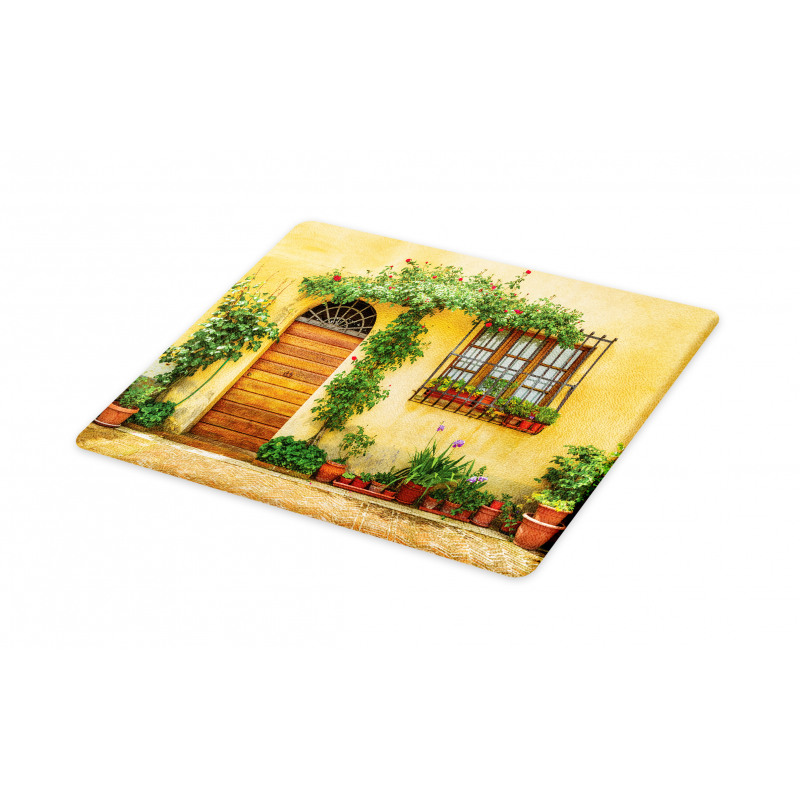 Plants and House Door Cutting Board