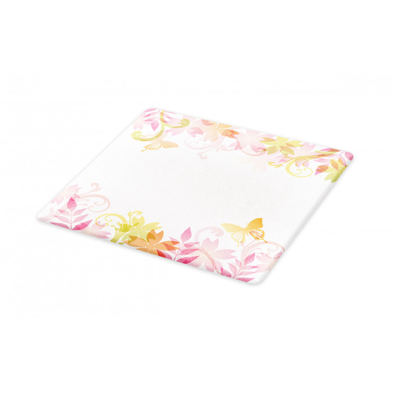 Floral Spring Wreath Cutting Board