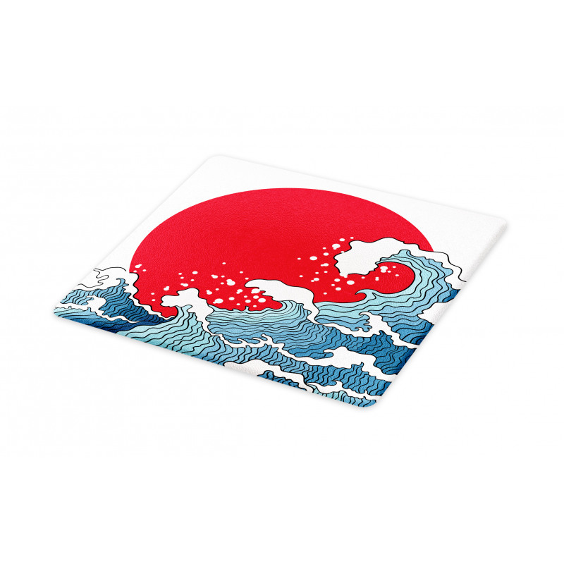 Red Sun Tsunami Cutting Board