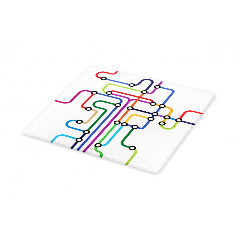 Abstract Colorful Subway Cutting Board