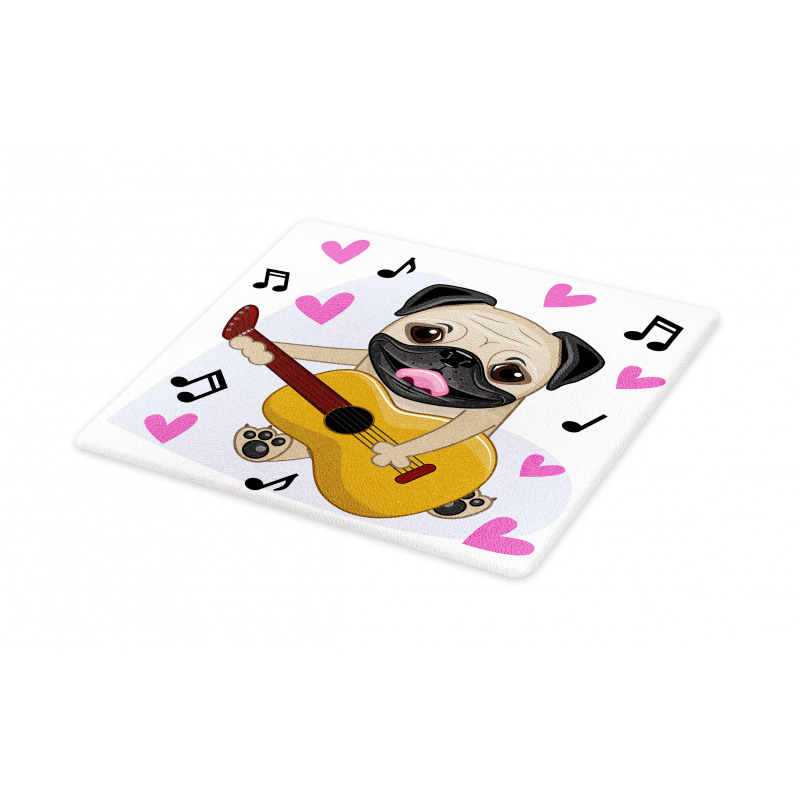 Dog Playing Guitar Singing Cutting Board