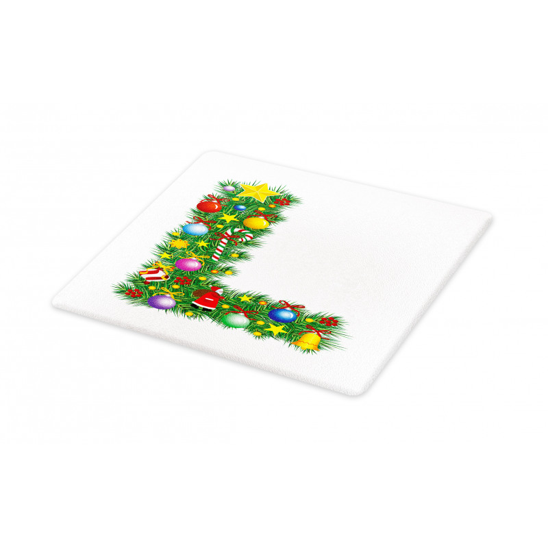 Pine Tree Majuscule L Cutting Board