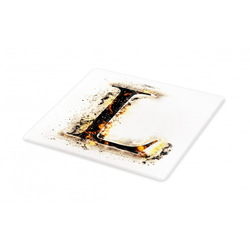 Fire Letter Capital L Cutting Board