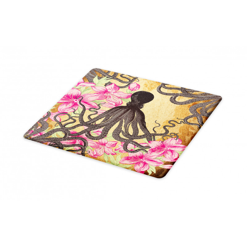 Kraken Roses Leaves Cutting Board