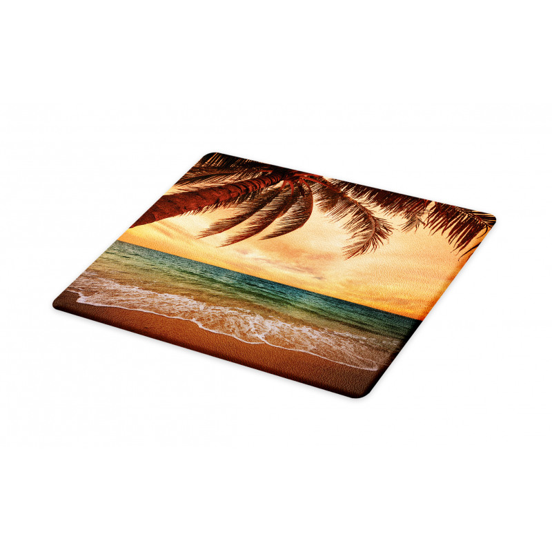 Exotic Seascape with Palm Cutting Board