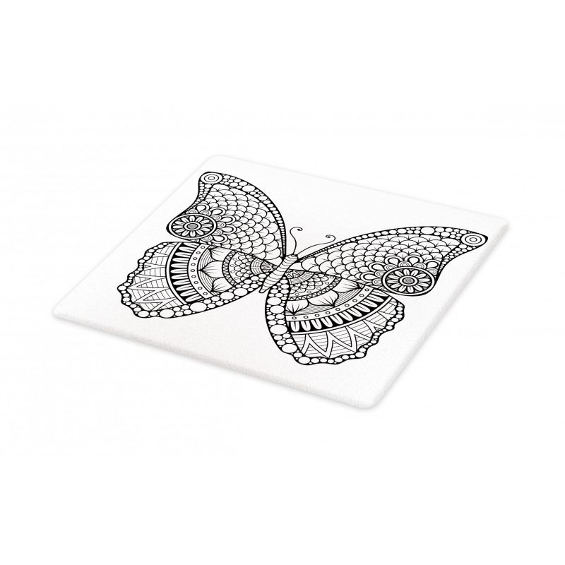 Monochrome Butterfly Graphic Cutting Board