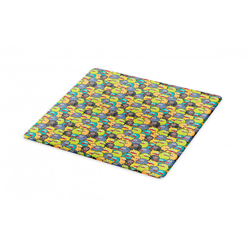 Colorful Monster Crowd Cutting Board