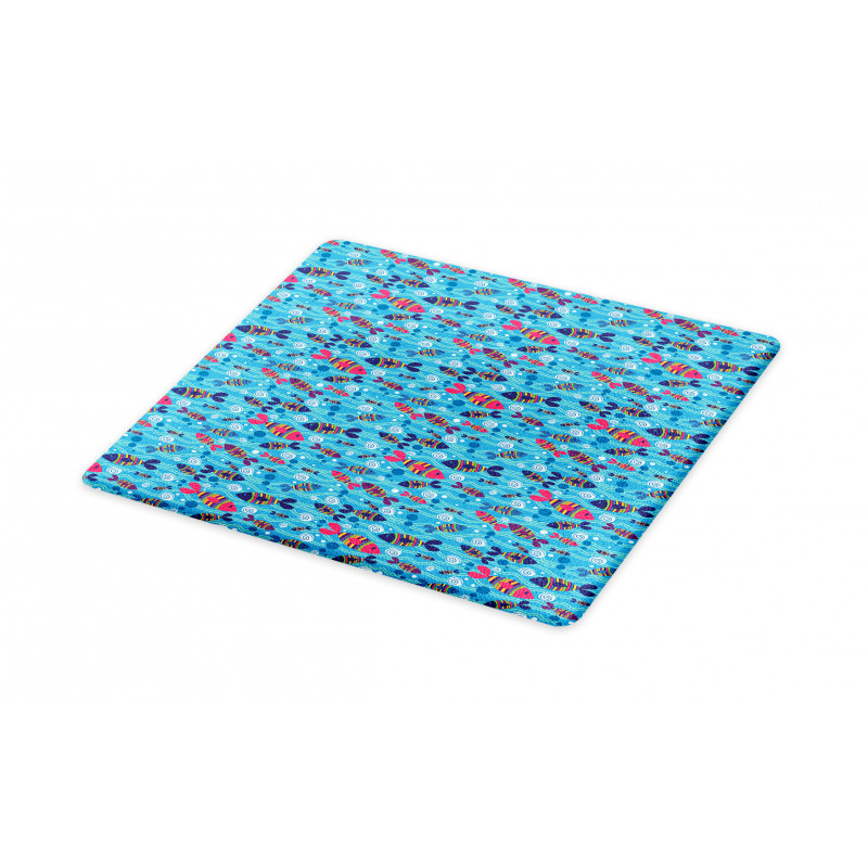 Colorful Wavy Ocean Cutting Board