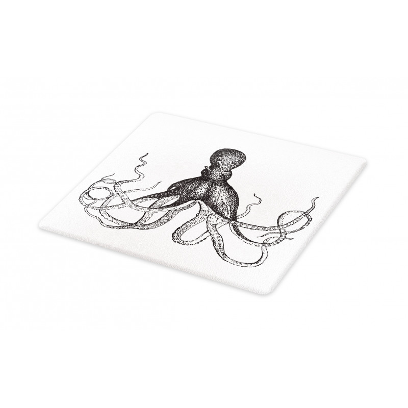 Aquatic Animal Sketch Cutting Board