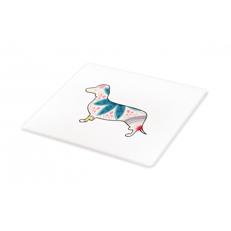 Floral Puppy Cutting Board