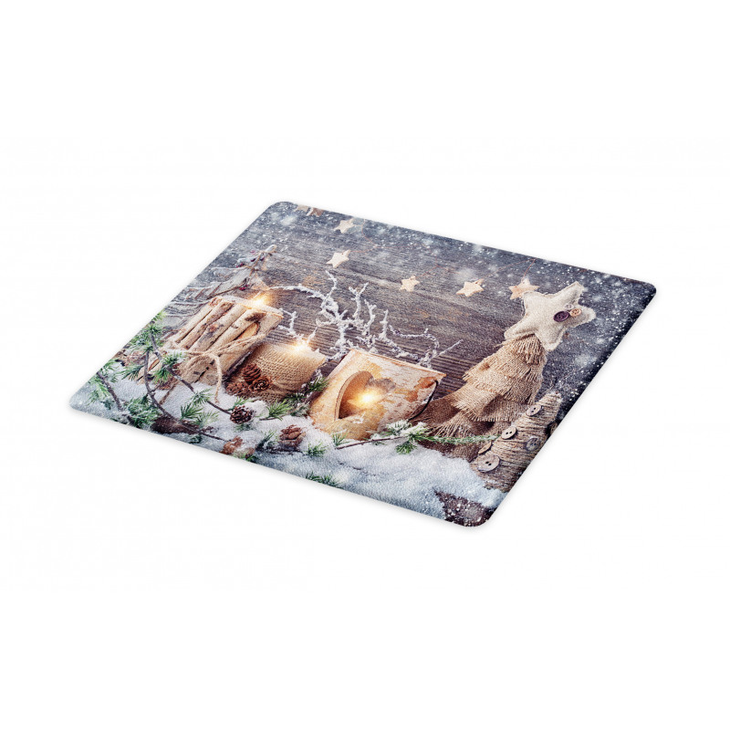 Candle Winter Holiday Cutting Board