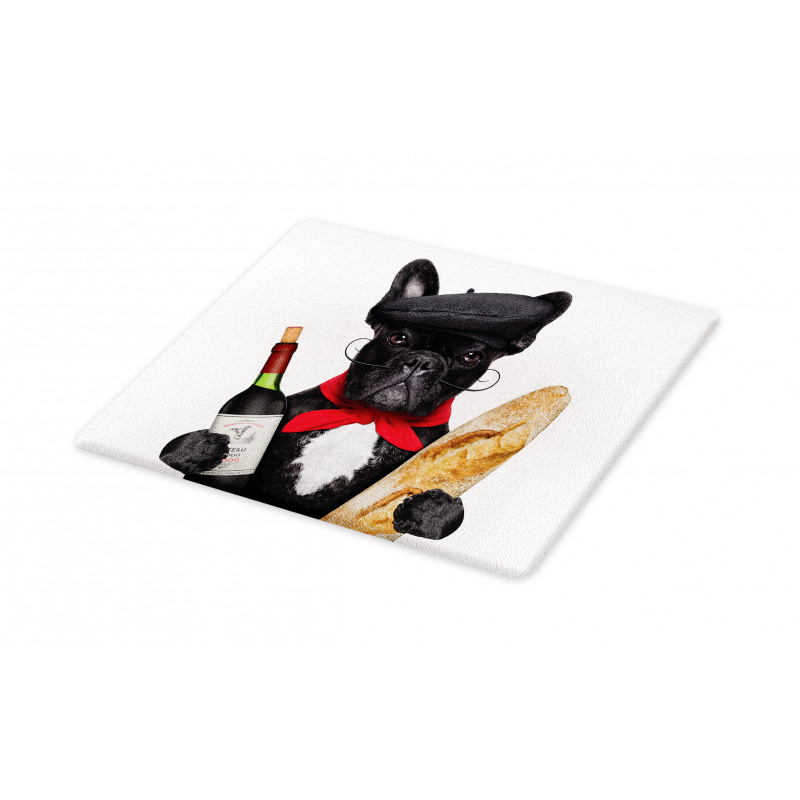 French Dog Red Wine Cutting Board