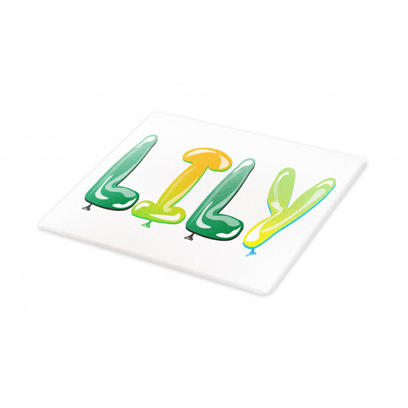 Common Girl Name Balloons Cutting Board