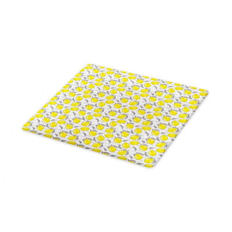 Sketched Lemon Pattern Cutting Board