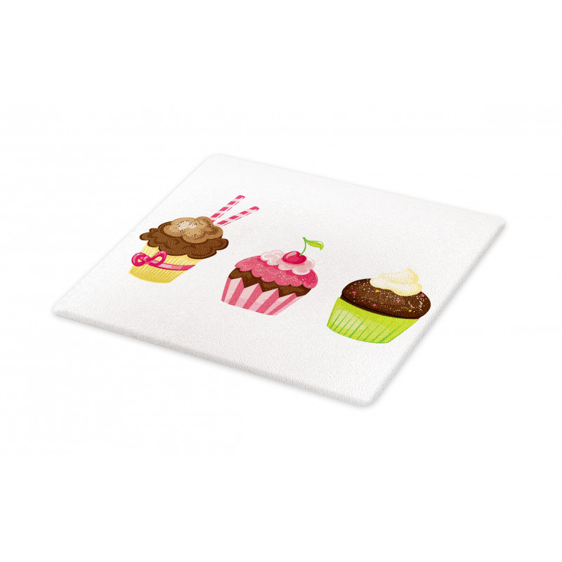 Puffy Party Cupcakes Cutting Board