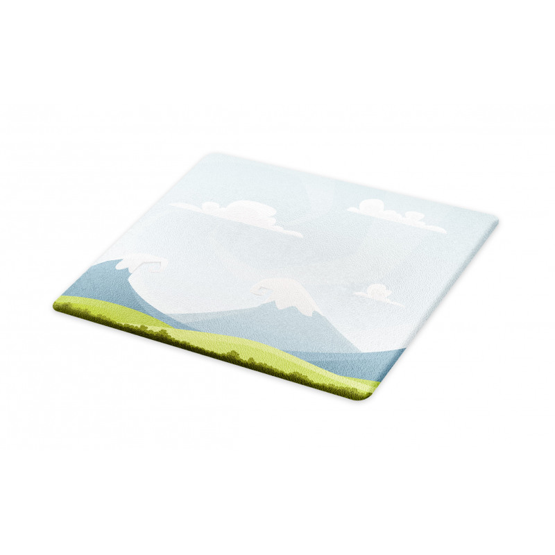 Cartoon Mountains Idyllic Cutting Board