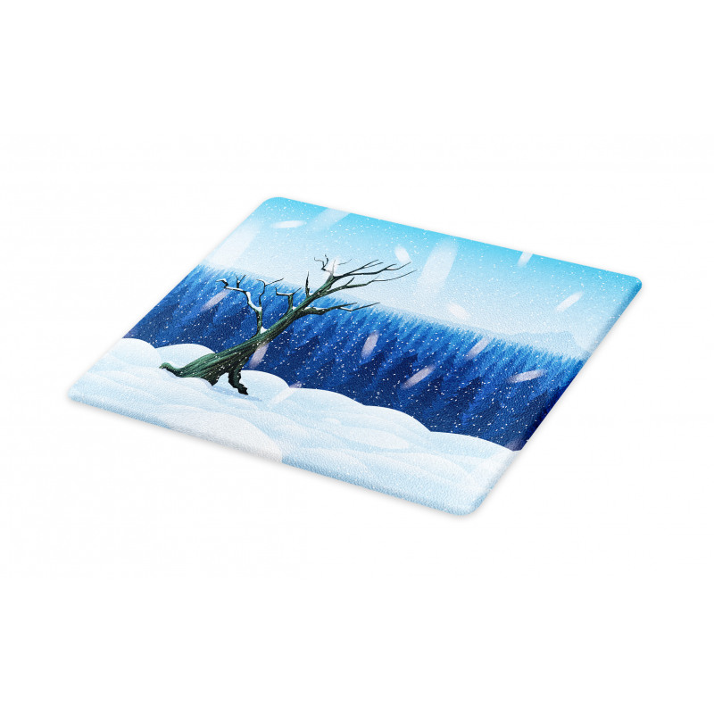 Cold Snowy Landscape Cutting Board