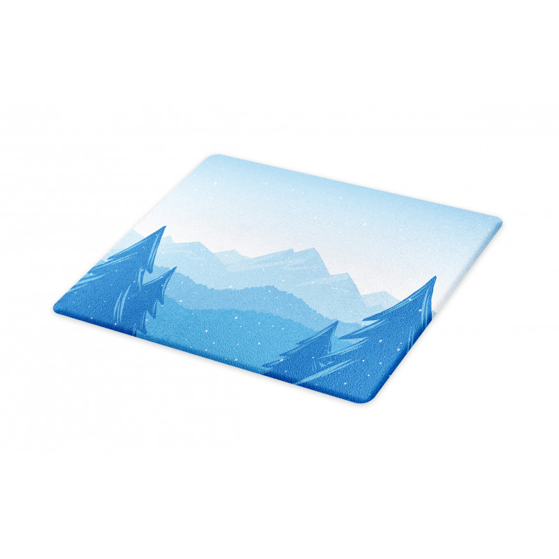 Snow Mountains Trees Cutting Board