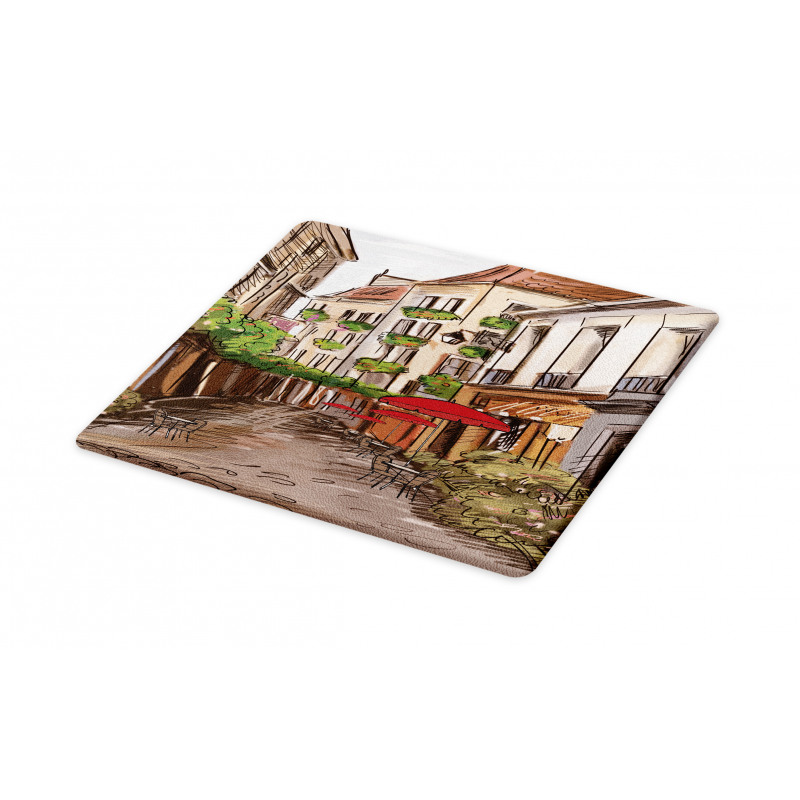 Romantic Patio Scene Sketch Cutting Board