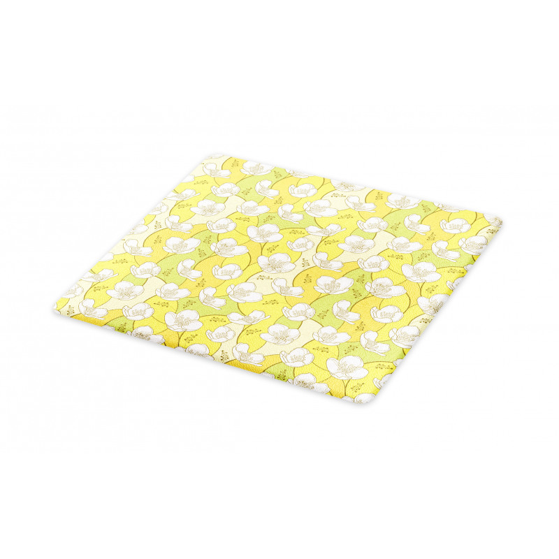 Delicate White Petals Cutting Board