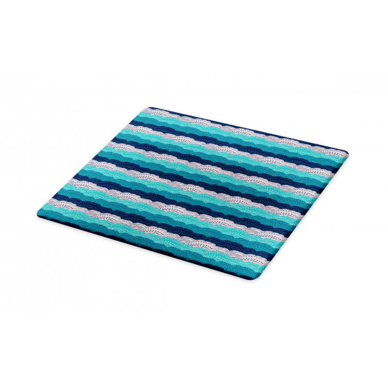 Ornamental Waves in Blue Tones Cutting Board