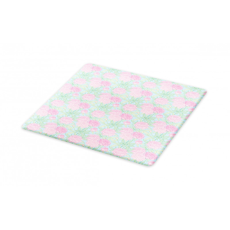 Fresh Petals Sprout Stems Cutting Board