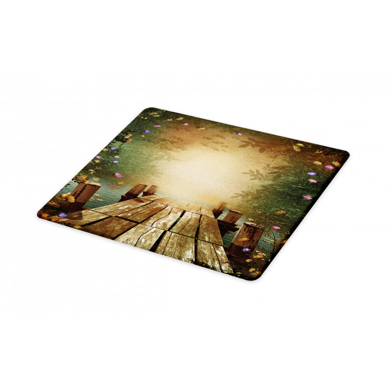 Lake and Blooming Flora Cutting Board