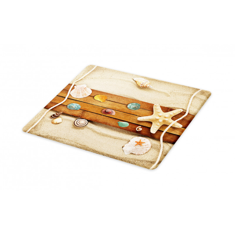 Rustic Board Seashells Cutting Board