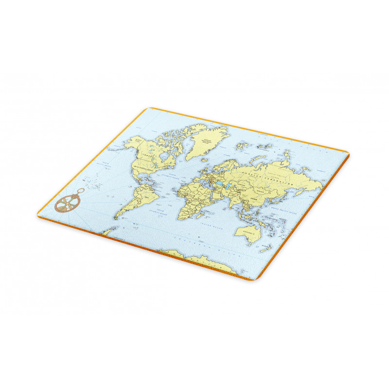 Adventure Detailed Map Cutting Board