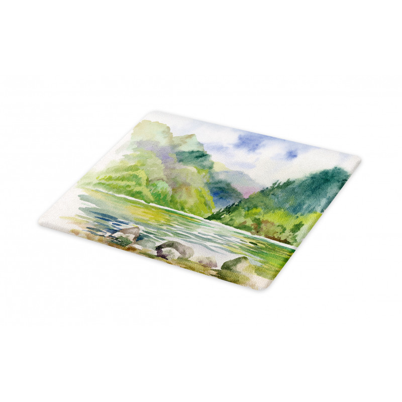 Summer River with Trees Cutting Board