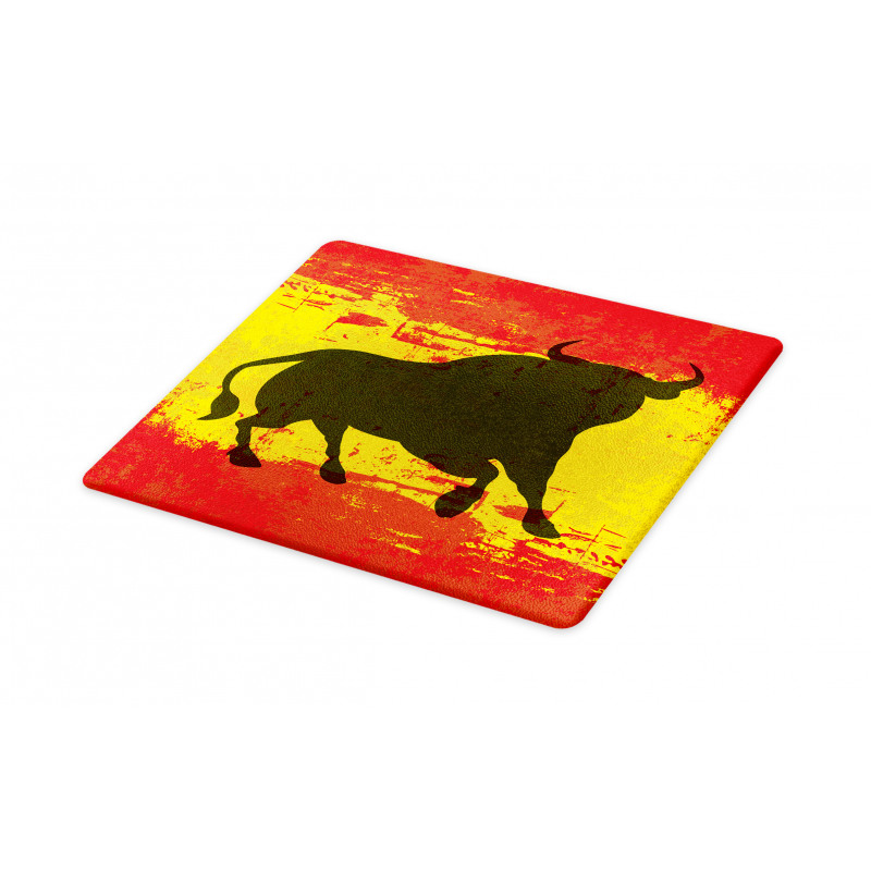Bull Silhouette on Flag Cutting Board