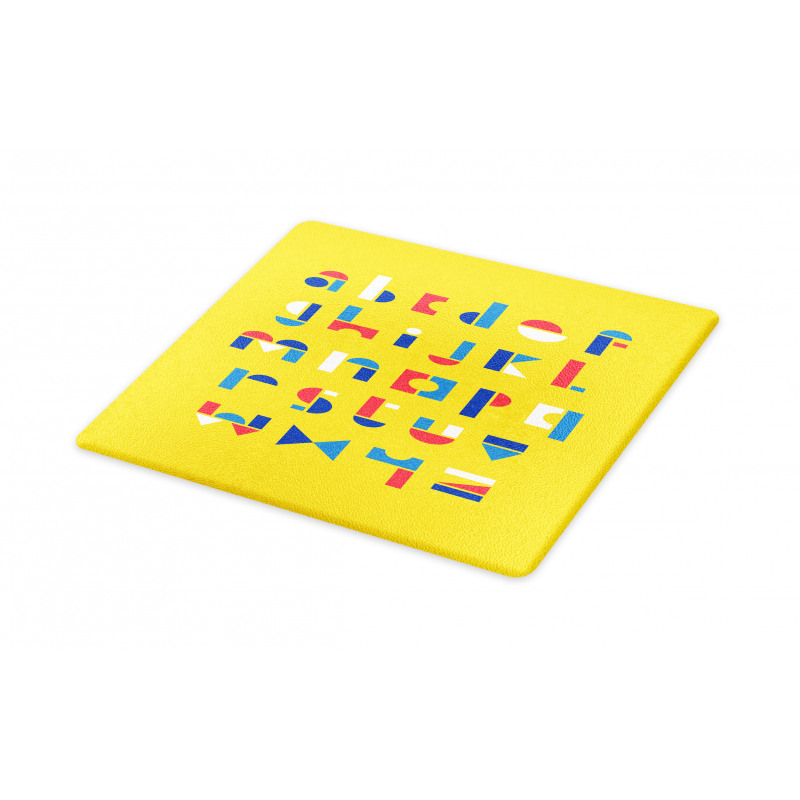 Geometric Small Letters Cutting Board