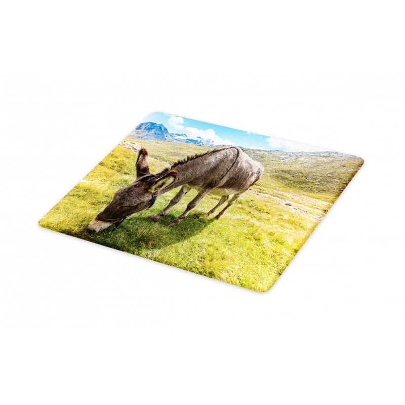 Donkey Eating Grass Mountain Cutting Board