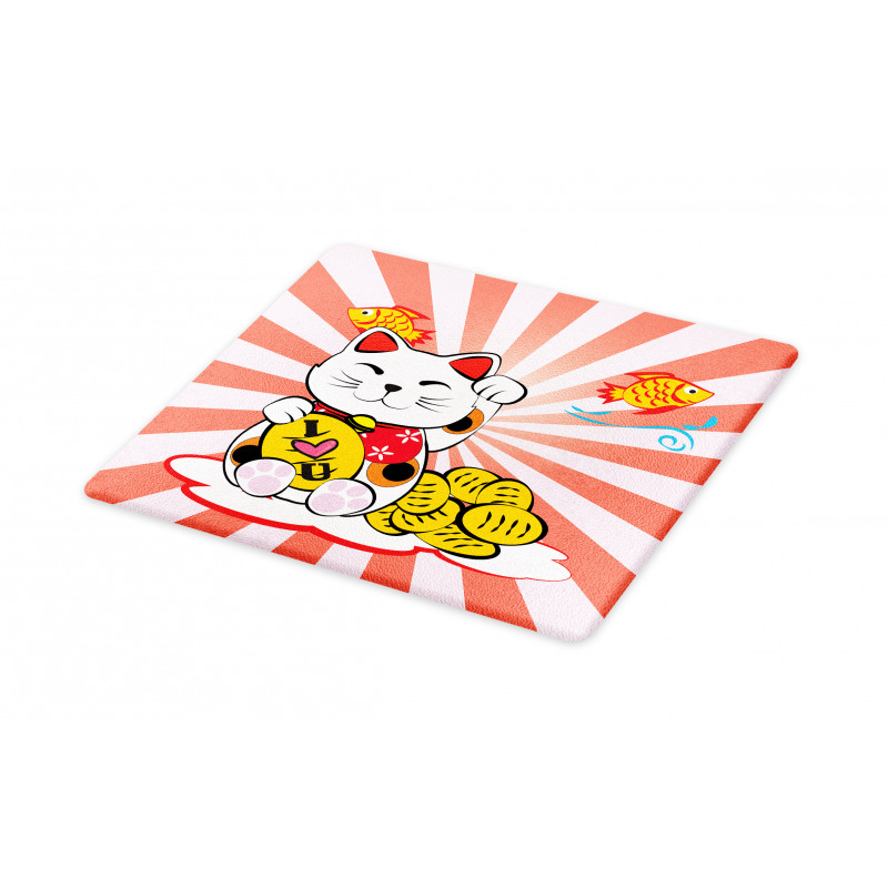 Starburst Lines Cat Cutting Board