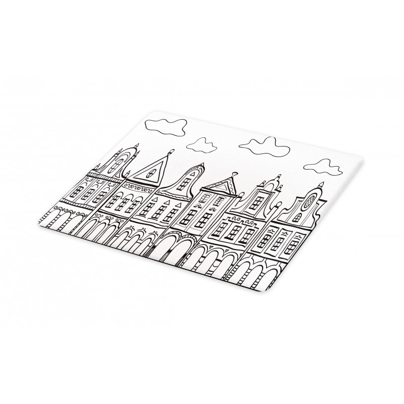 Village Houses Theme Cutting Board