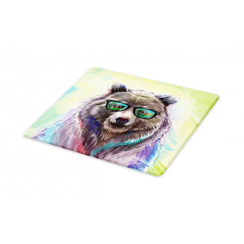 Colored Wild Bear Art Cutting Board
