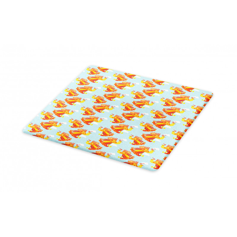 Fire Bird Feathers Cutting Board