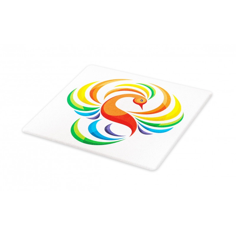 Rainbow Toned Bird Cutting Board