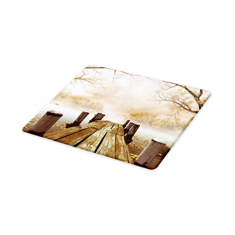 Fall Lake in Forest Cutting Board